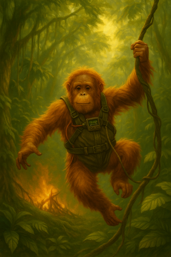 Alpha the genius orangutan from The Rainsavers series