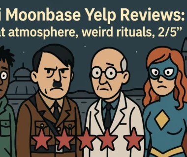 Nazi Moonbase Yelp Reviews: "Great atmosphere, weird rituals, 2/5"