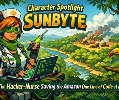 Character Spotlight: Sunbyte – The Hacker-Nurse Saving the Amazon One Line of Code at a Time