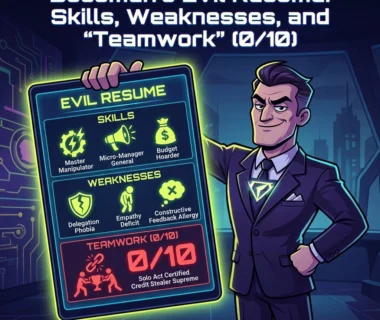 Bossman’s Evil Resume: Skills, Weaknesses, and “Teamwork” (0/10)
