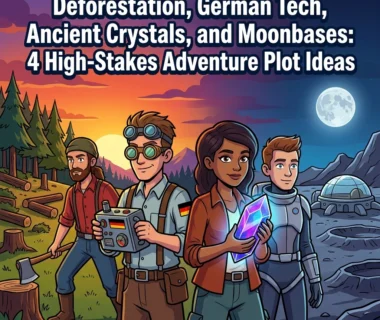Deforestation, German Tech, Ancient Crystals, and Moonbases: 4 High-Stakes Adventure Plot Ideas