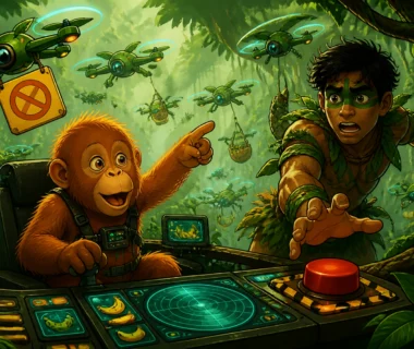 Leaked Slack Thread: Why Alpha the Orangutan Should Never Be Given Admin Access to Jungle Dart’s Drone Fleet 🐒🚁